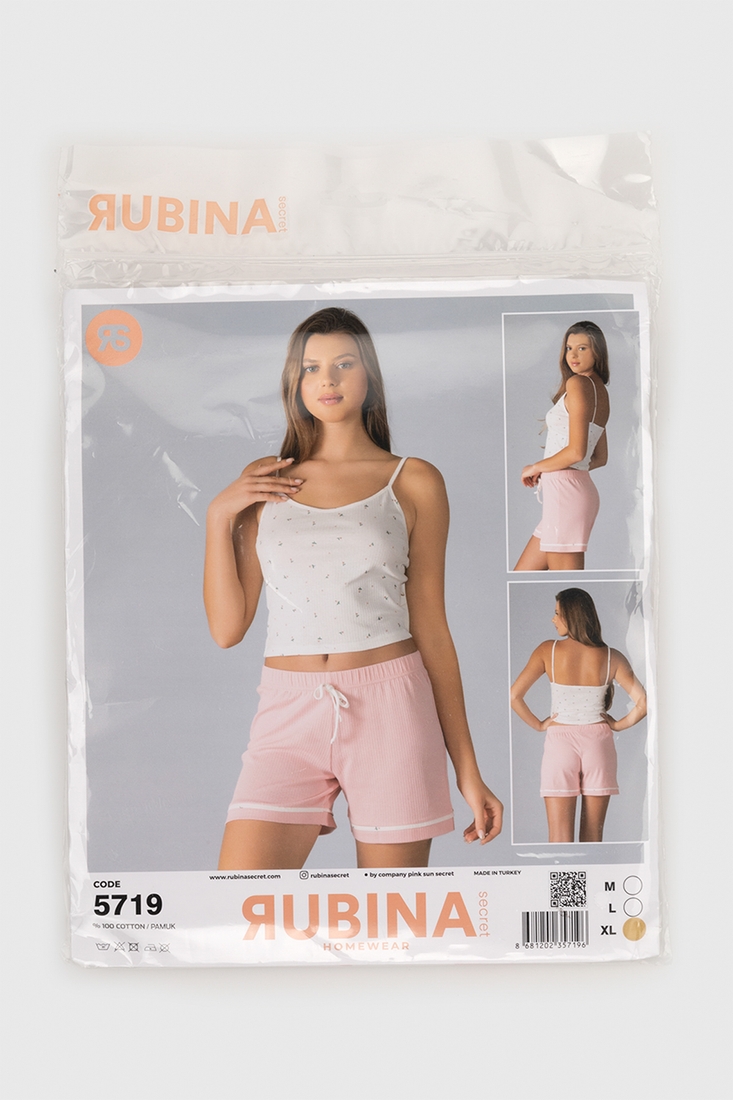 Фото Піжама жіноча RUBINA 5719 M Біло-рожевий (2000990482723A)