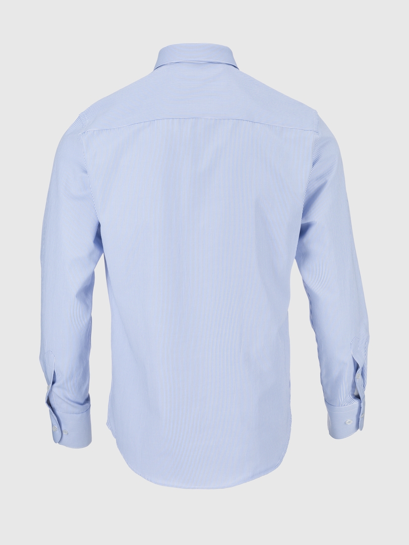 Фото Рубашка классическая с узором мужская Nacar 17025 4XL Бело-голубой (2000990414762D)