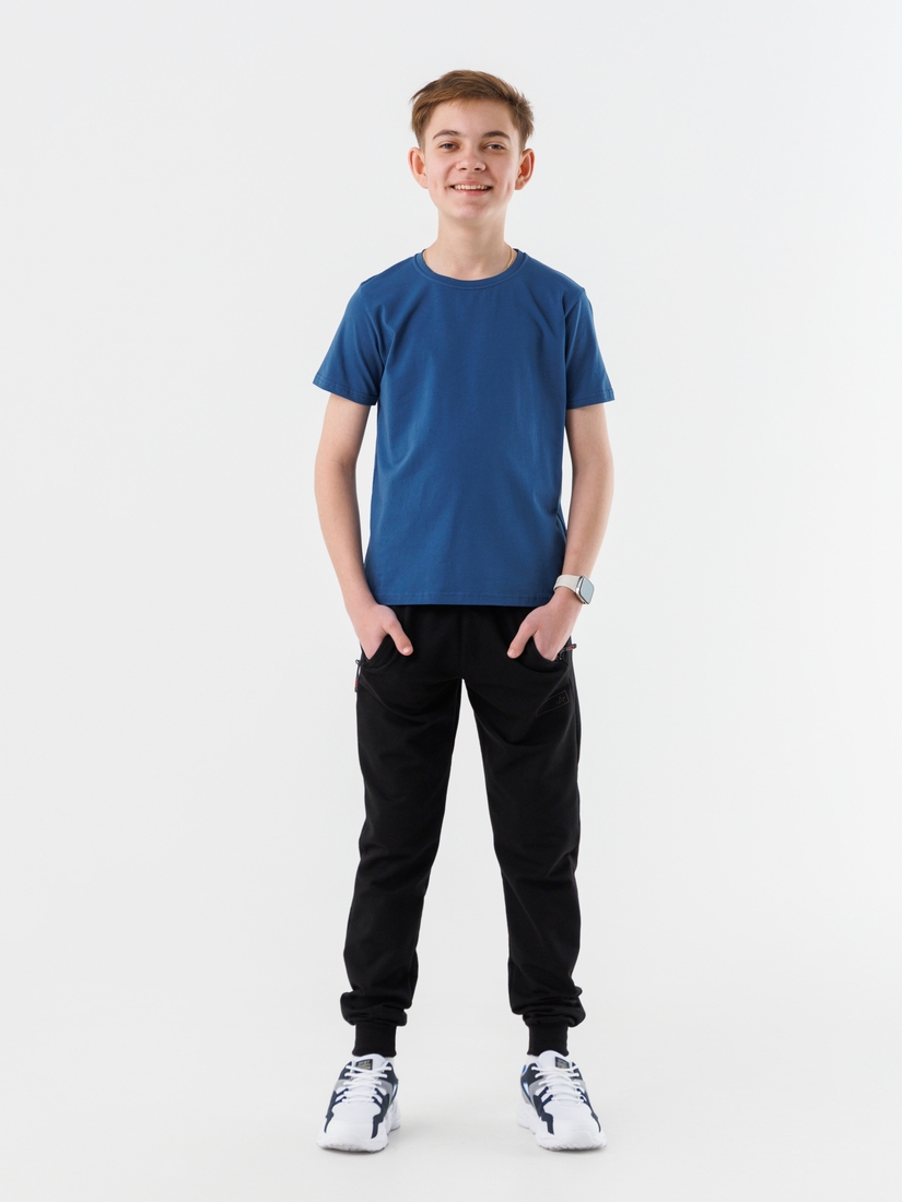 Фото Спортивные штаны однотонные для мальчика Atescan 2004 158 см Черный (2000990540485D)