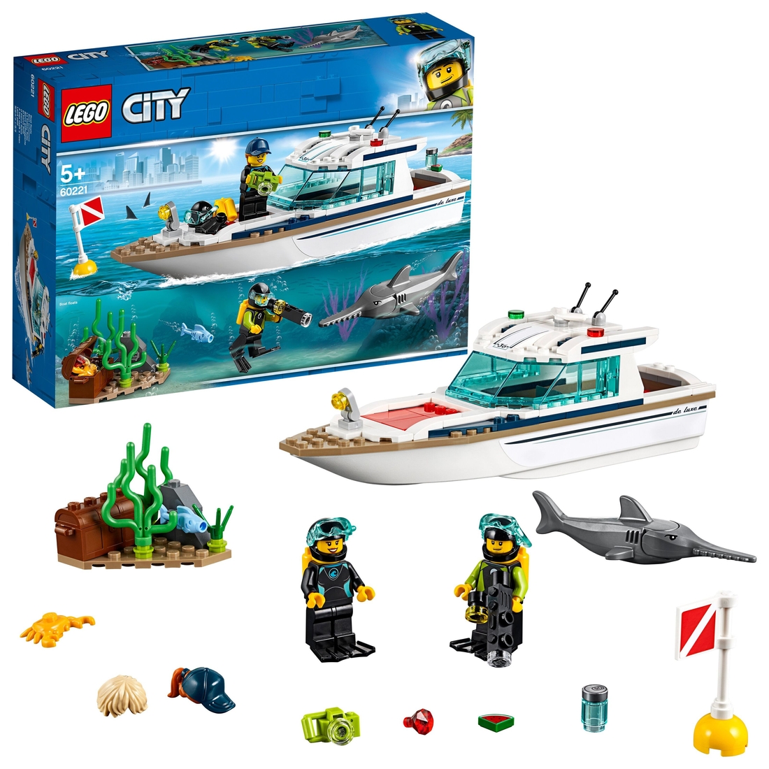 Фото Конструктор LEGO City Яхта для дайвинга (60221)