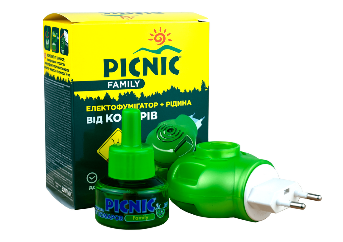 Фото "Picnic Family" - электрофумигатор+жидкость от комаров 30мл (45 ночей) 0022 (4820185020022)
