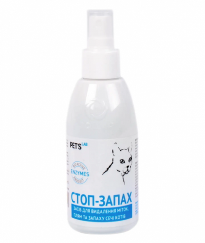 Засіб для усунення плям та запаху сечі котів Pet's Lab СТОП-ЗАПАХ 150 мл (4820082496043)