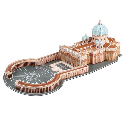 3D пазлы картон (базилика Святого Петра) ZEINDUSTRY TOYS 168-B15 (6961010220373)