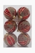 Набор подвеска "Новогоднее украшение шар красный" 5,5 см 6 шт. JLI0312133 (2000903033813)(NY) Фото 1 из 2