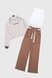 Костюм (худи+майка+штаны) для девочки Viollen 2189 152 см Бело-коричневый (2000990091727D) Фото 8 из 23