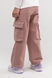 Штани карго для дівчинки Yekipeer C05-1 116 см Рожевий (2000989745983D) Фото 4 з 13