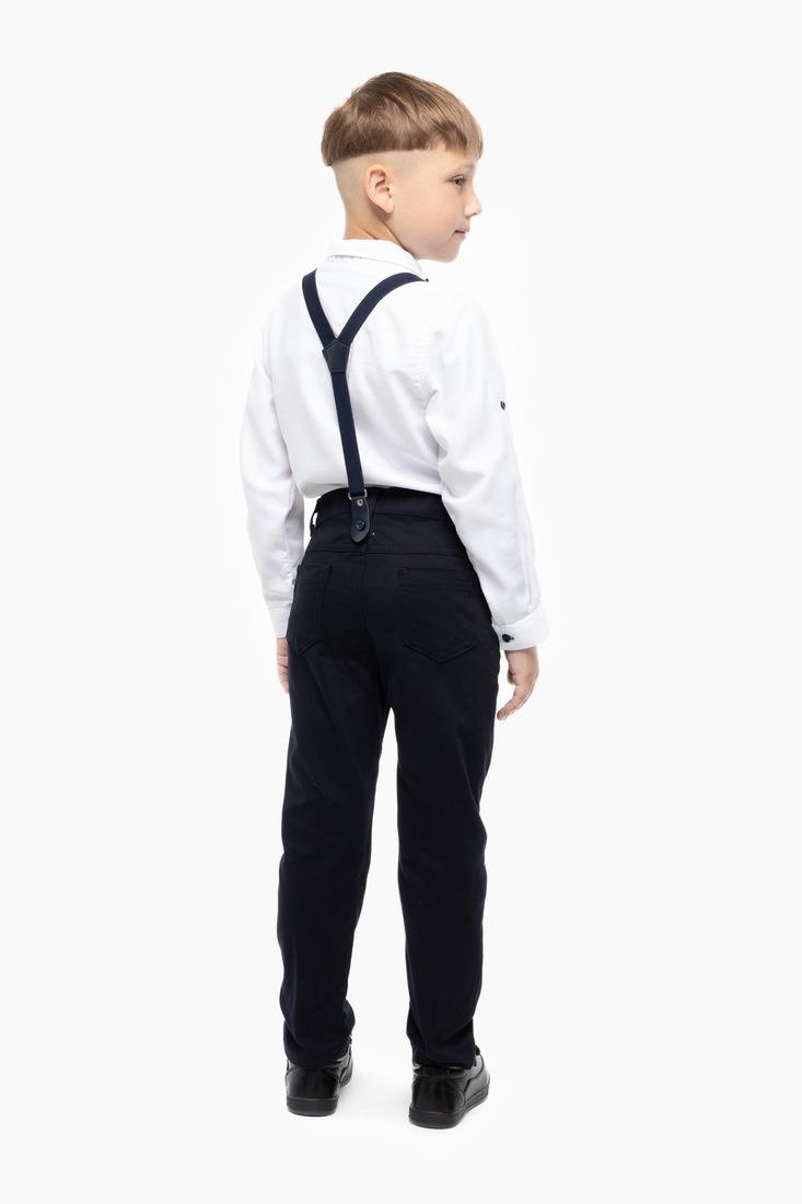 Фото Костюм для хлопчика Pitiki 2850 сорочка + штани 128 см Білий (2000989736639D)