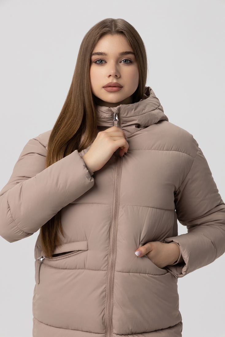 Фото Куртка зимова жіноча M23315 2XL Бежевий (2000990131201W)
