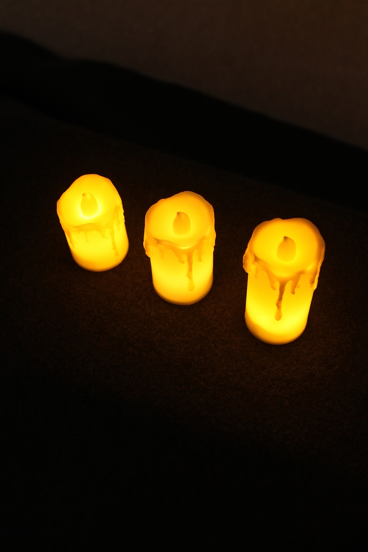 Набір LED свічок 3 шт. 264 5х3,5см; 6,5х3,5см; 8х3,5см Молочний (2000989483793A)