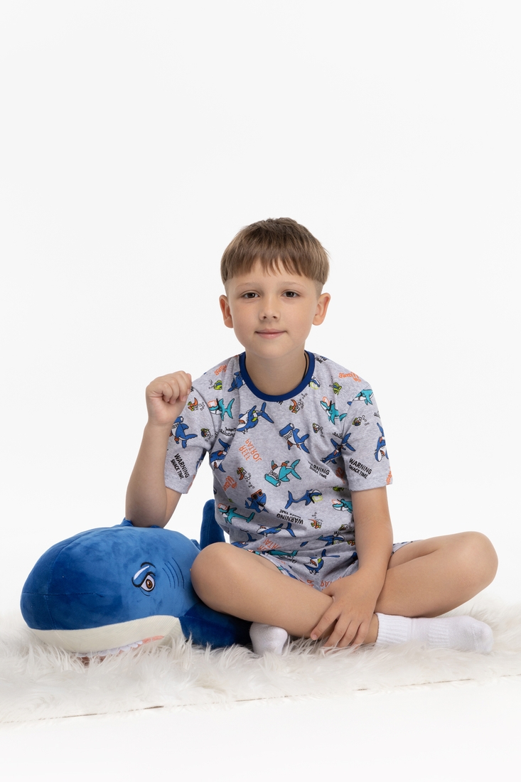 Фото Піжама для хлопчика MI & MI WAVES 140 см Сіро-синій (2000989708728A)(SN)