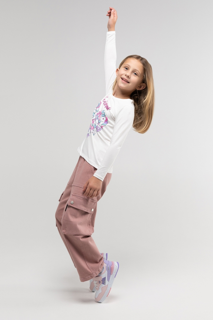 Фото Брюки карго для девочки Yekipeer C05-1 116 см Розовый (2000989745983D)