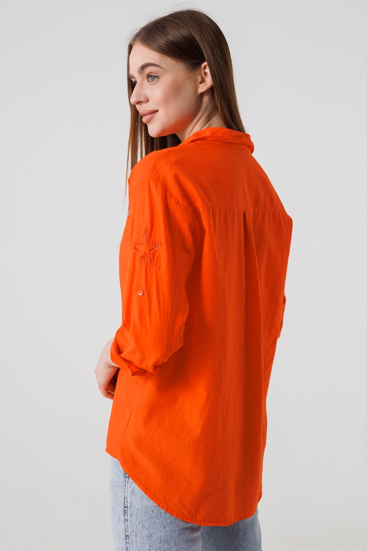 Фото Рубашка однотонная женская AYN 1959 S Оранжевый (2000990421685S)