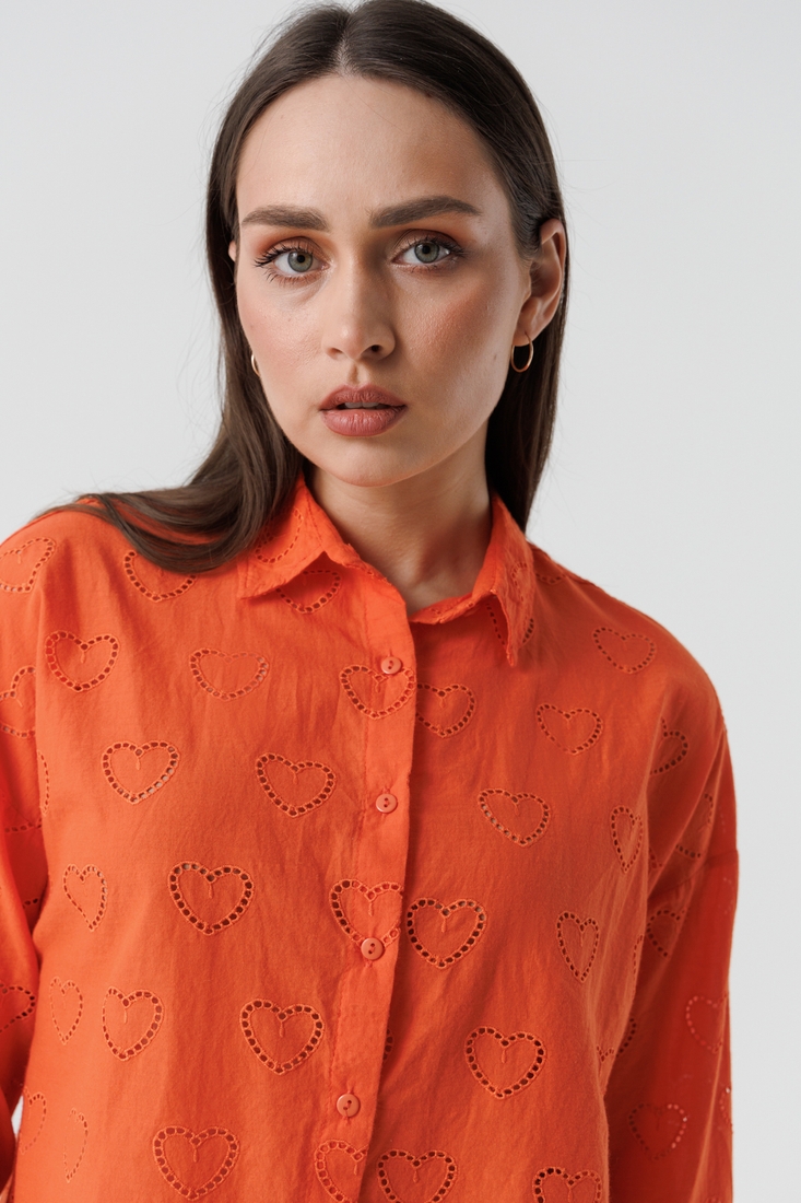 Фото Рубашка с узором женская AYN 1968 S Оранжевый (2000990485984S)