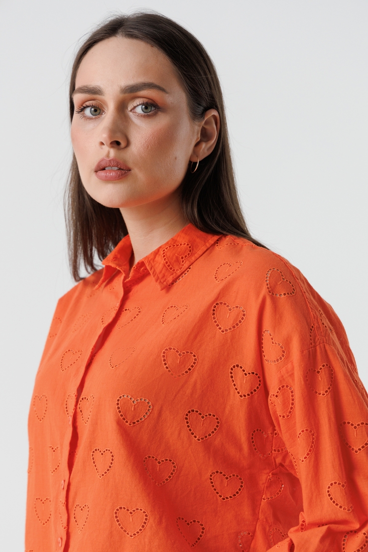 Фото Рубашка с узором женская AYN 1968 S Оранжевый (2000990485984S)
