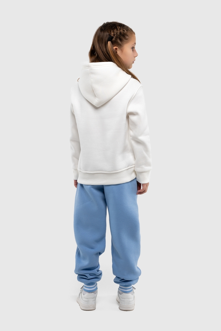 Фото Спортивні штани однотонні дитячі AZN 851 128 см Блакитний (2000990215727W)