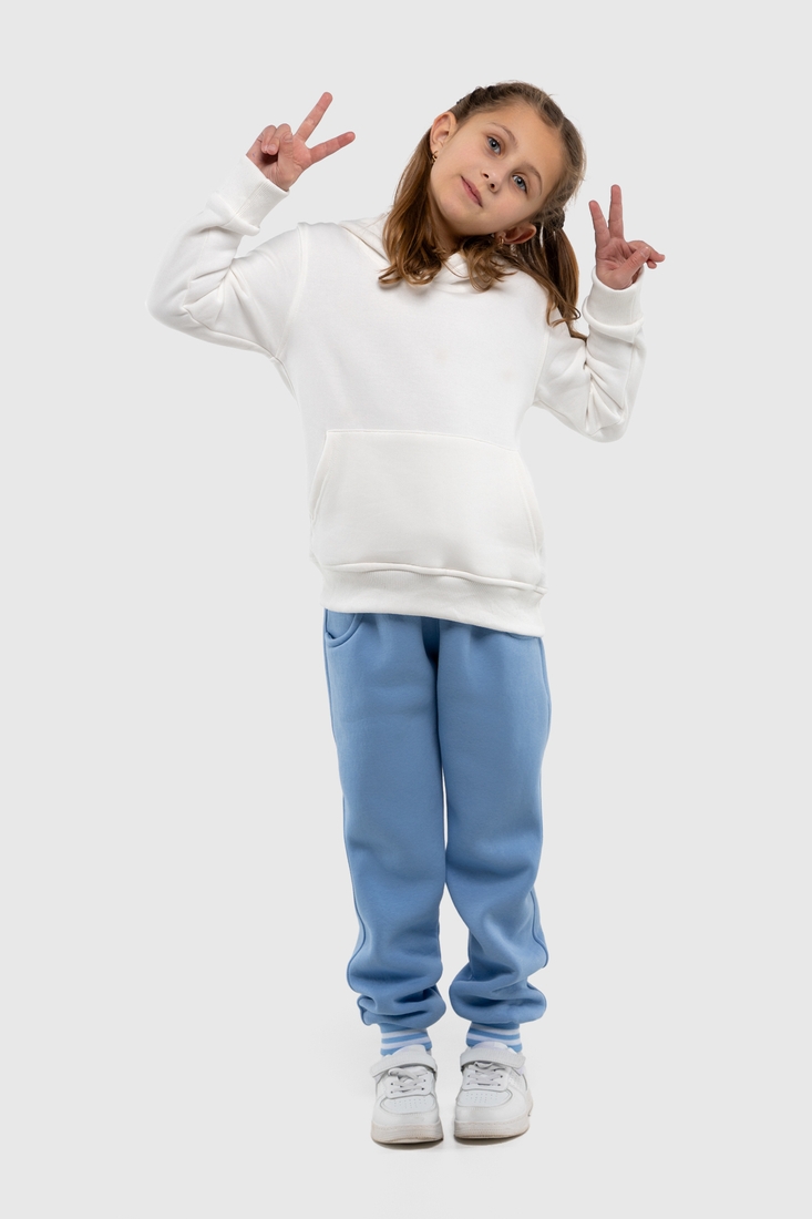 Фото Спортивные штаны однотонные детские AZN 851 128 см Голубой (2000990215727W)
