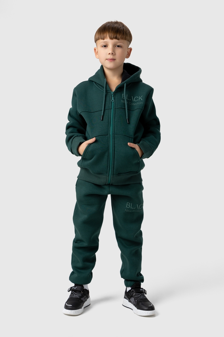 Фото Спортивний костюм для хлопчика (кофта, штани) MAGO T-362 152 см Темно-зелений (2000990064851W)