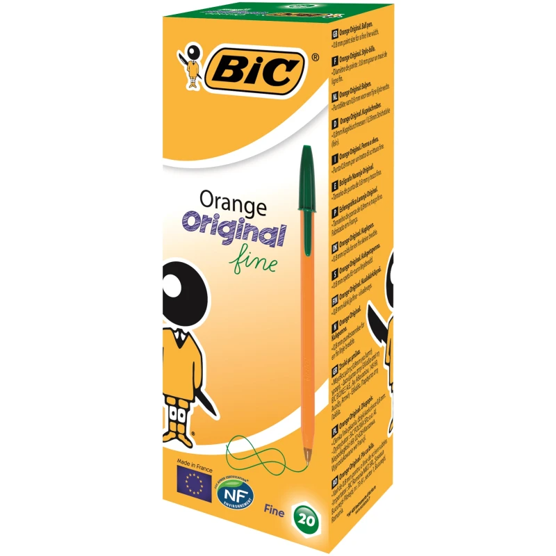 Фото Ручка кулькова "BIC" Orange 1199110113 Зелений (3086121101137)(SC)