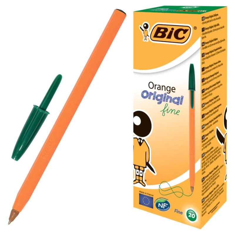 Фото Ручка шариковая "BIC" Orange 1199110113 Зеленый (3086121101137)(SC)