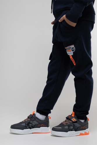 Фото Спортивні штани з принтом для хлопчика Pitiki 544 152 см Темно-синій (2000990046710W)