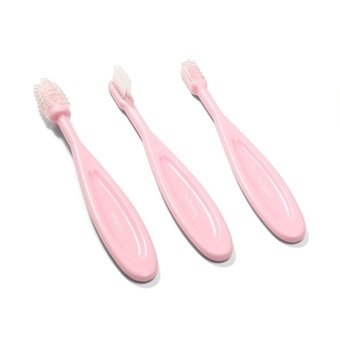 Зубні щіточки набором Рожевий 3 шт. BabyOno 550 (2000903545361)