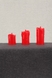 Набор LED свечей 3шт. 264 5х3,5см; 6,5х3,5см; 8х3,5см Красный (6922166372644A)