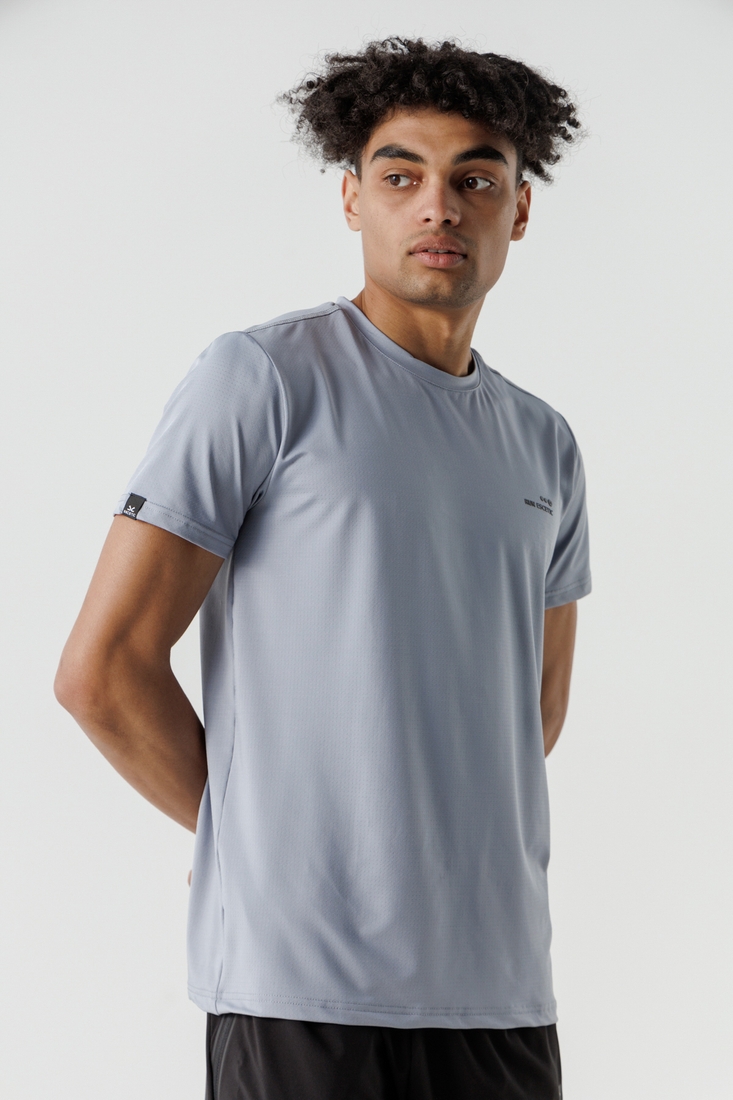 Фото Фітнес футболка чоловіча Escetic T0074 M Світло-сірий (2000990410382A)
