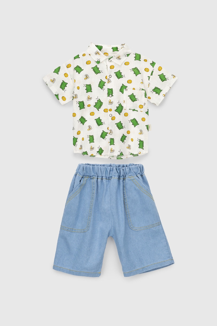 Фото Костюм сорочка+шорти для хлопчика Kai-Kai 982384-8255 92 см Білий (2000990466921S)