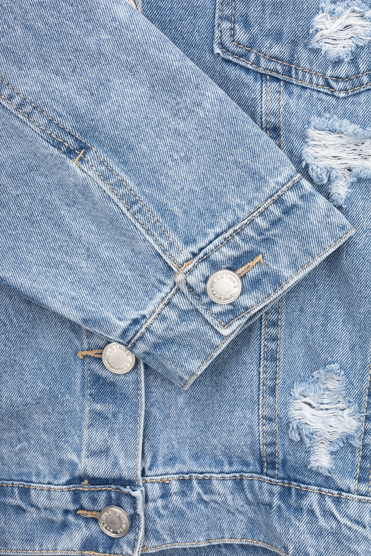 Фото Куртка джинсовая для девочки MK6096 176 см Голубой (2000990395733D)