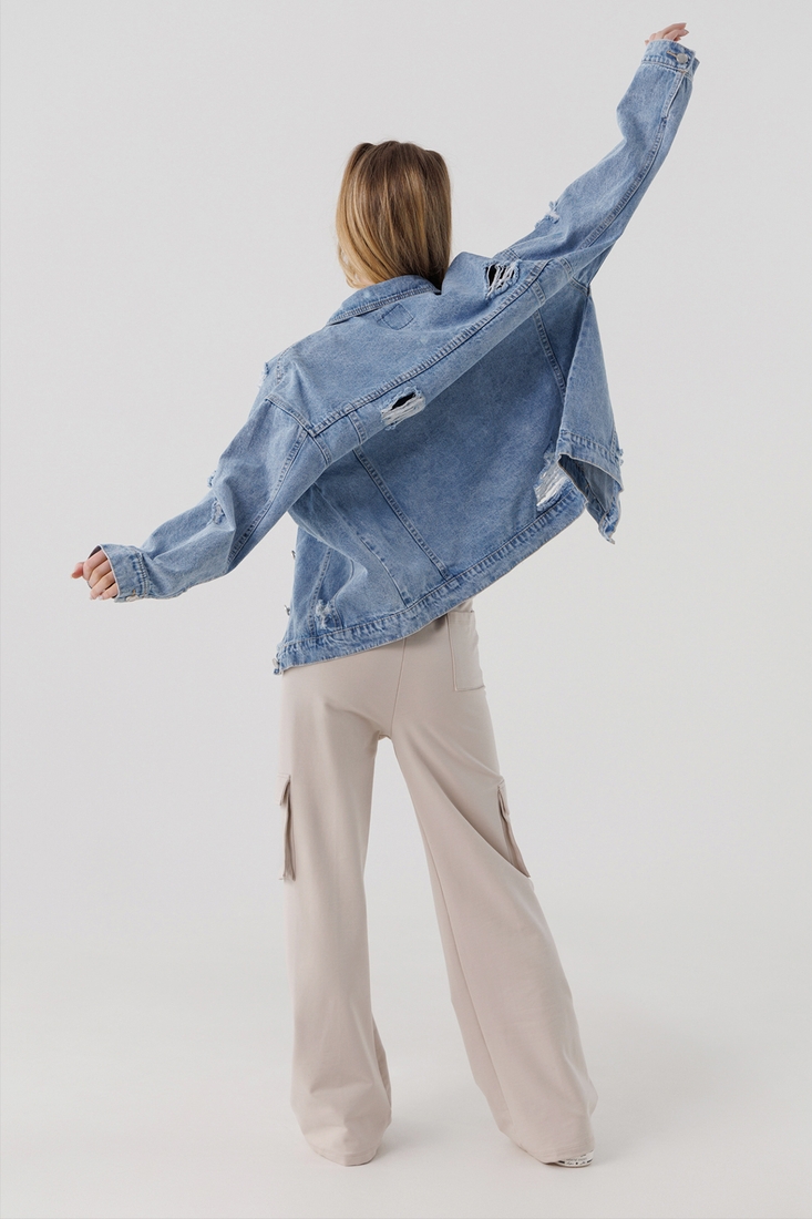 Фото Куртка джинсовая для девочки MK6096 176 см Голубой (2000990395733D)