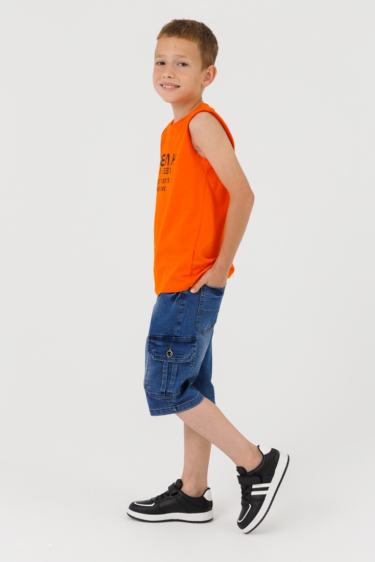 Фото Майка с принтом для мальчика Deniz 4042 140 см Оранжевый (2000990556561S)