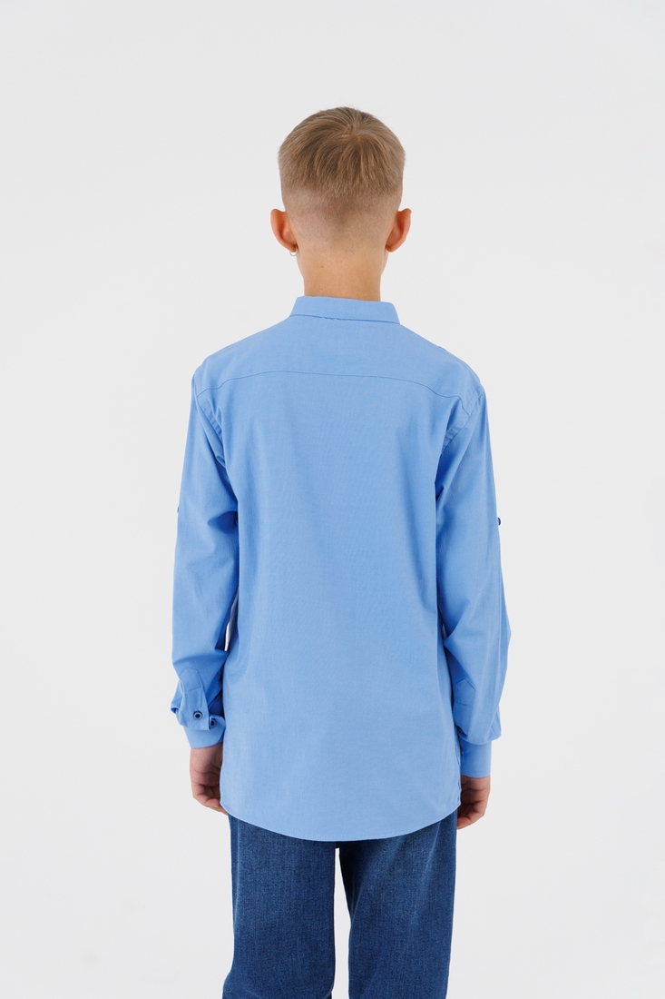 Фото Сорочка однотонна для хлопчика Redpolo 1713-1 164 см Синій (2000990388063D)