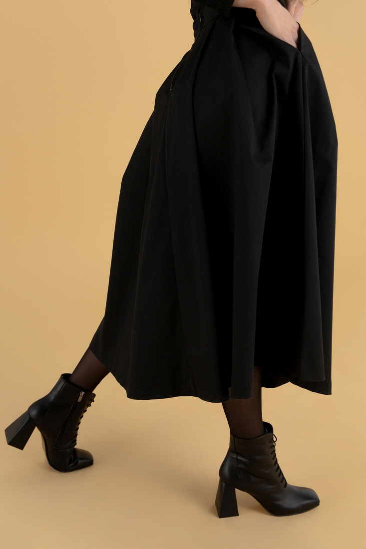 Фото Спідниця однотонна жіноча Karol 5152 M Чорний (2000990350220D)