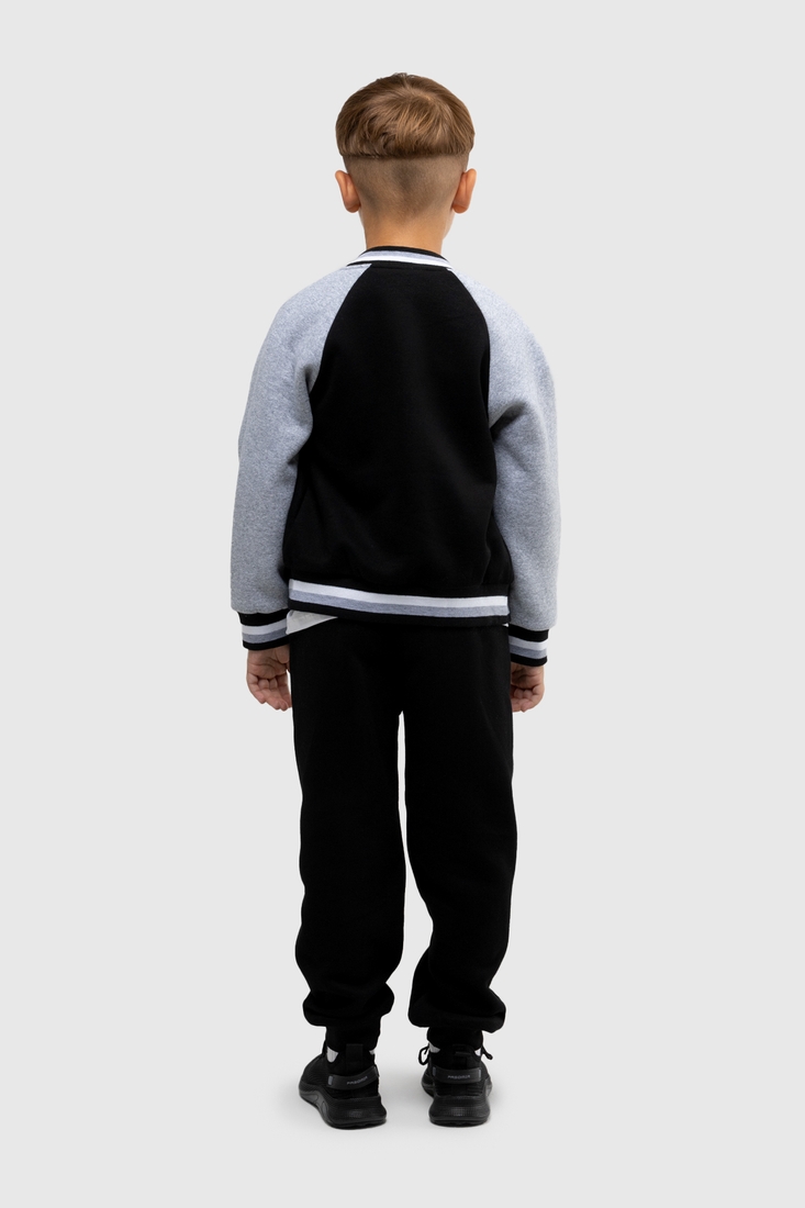 Фото Спортивный костюм для мальчика (кофта, штаны) Lizi 8016 140 см Черный (2000989981435W)