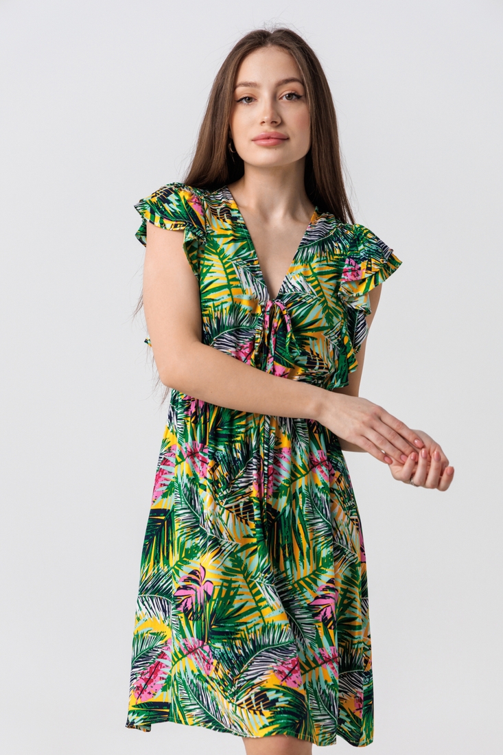 Фото Платье с узором женское TL2302726 XL Зеленый (2000990334602S)