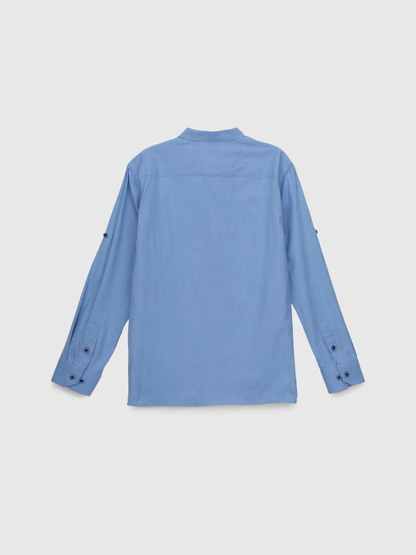 Фото Рубашка однотонная для мальчика Redpolo 1713-1 164 см Синий (2000990388063D)