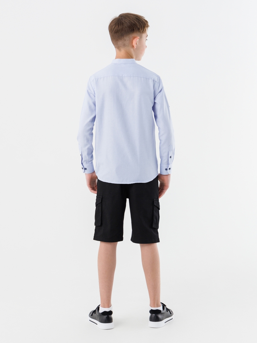 Фото Сорочка однотонна для хлопчика Redpolo 1713-1 164 см Синій (2000990388063D)