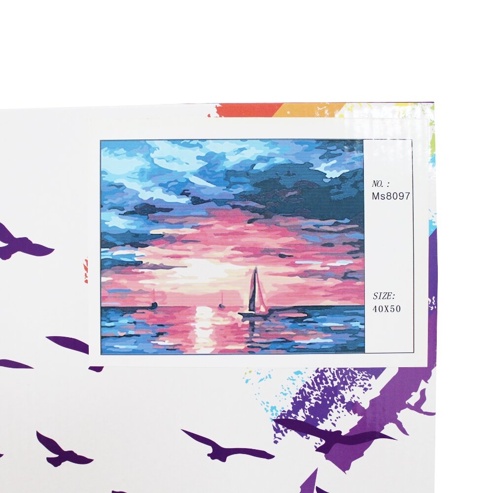 Фото Набір для творчості Babylon DIY живопис по номерам Захід сонця на морі (2000903603344)