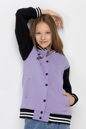 Бомбер с принтом для девочки Popito 9953 158 см Фиолетовый (2000990139856W)