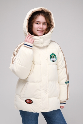 Фото Куртка для дівчинки XZKAMI 82107 164 см Молочний (2000989344483D)