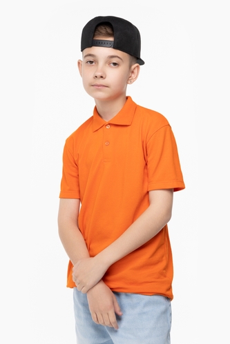 Фото Поло однотонное для мальчика Pitiki 1381 158 см Оранжевый (2000989802440S)