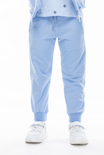 Фото Спортивні штани для хлопчика однотонні Toontoy 23278 116 см Блакитний (2000989693611D)