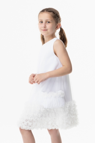 Фото Сукня святкова для дівчинки Wecan 23084 134 см Білий (2000989428114D)