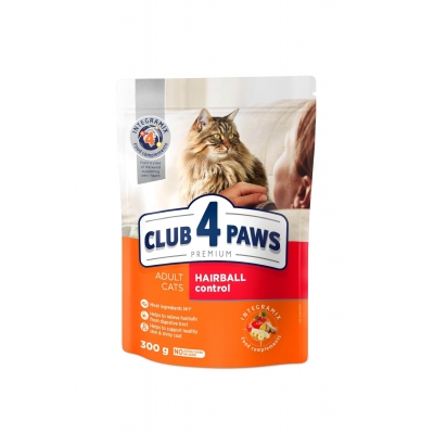 Сухий корм для котів Club 4 Paws Преміум. З ефектом виведення вовни 300 г 9313 (4820083909313)