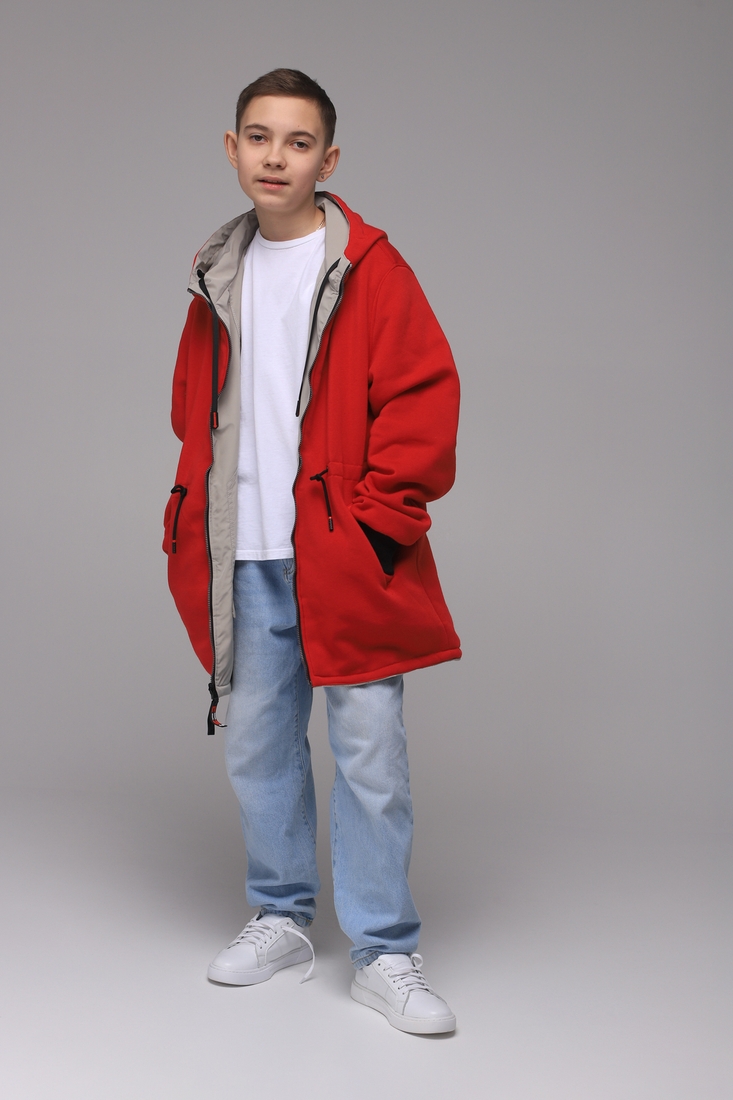 Фото Куртка двухсторонняя для мальчика B-005-8 164 см Бежевый (2000989544777D)