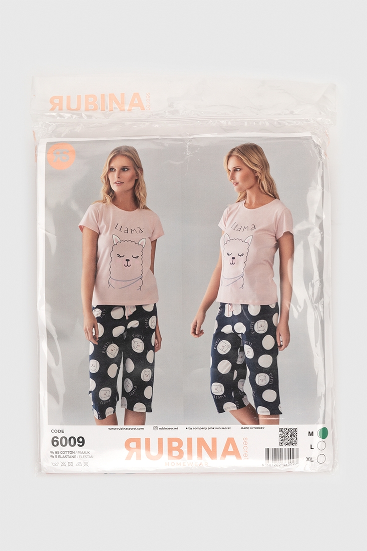 Фото Пижама женская RUBINA 6009 XL Розово-серый (2000990483287A)
