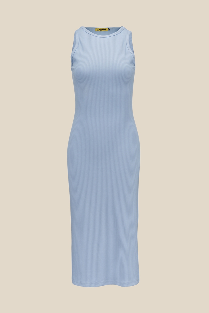 Фото Платье однотонное женское LAWA WBC02385 XL Голубой (2000990693921S)(LW)