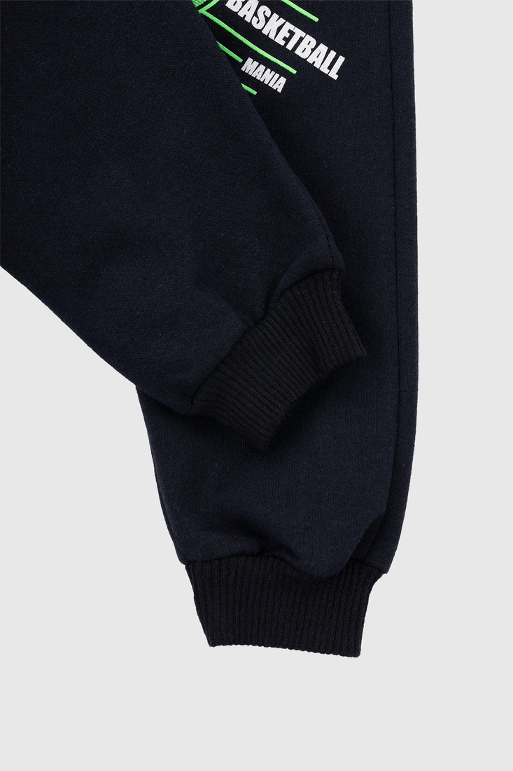 Фото Спортивні штани з принтом для хлопчика Pitiki 1002-11 86 см Темно-синій (2000990045232D)