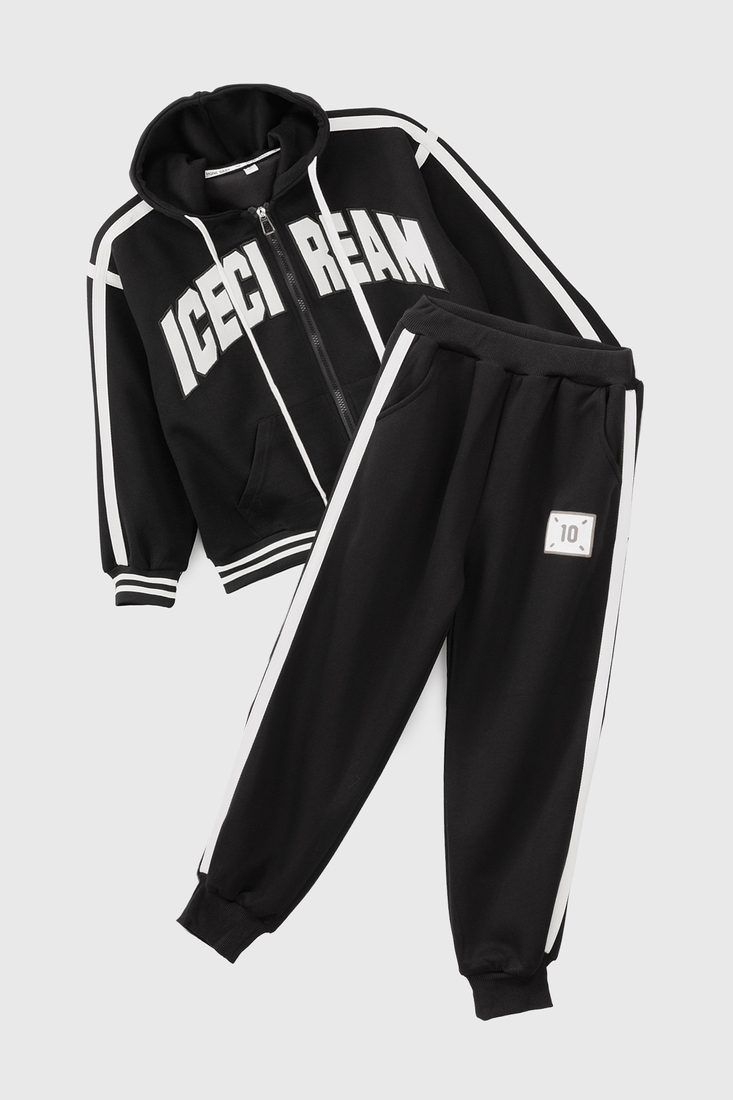 Фото Спортивний костюм кофта+штани для хлопчика 8902 116 см Чорний (2000990561060D)