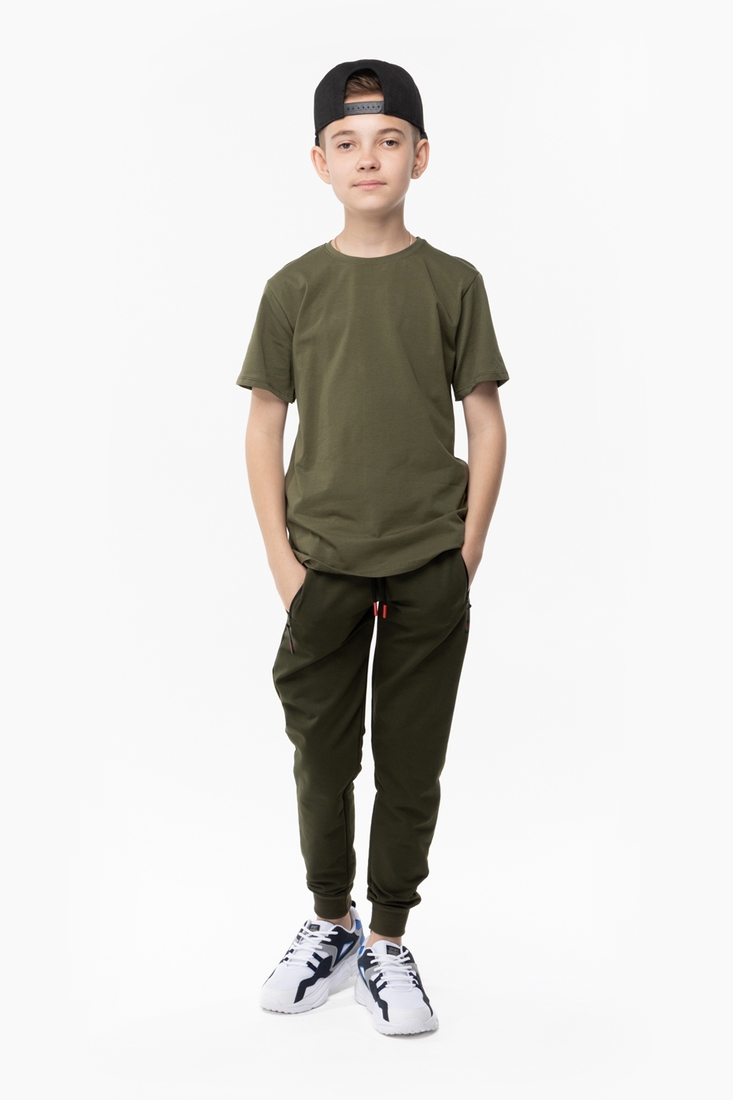 Фото Спортивні штани однотонні для хлопчика Atescan 2208 152 см Хакі (2000989728481D)